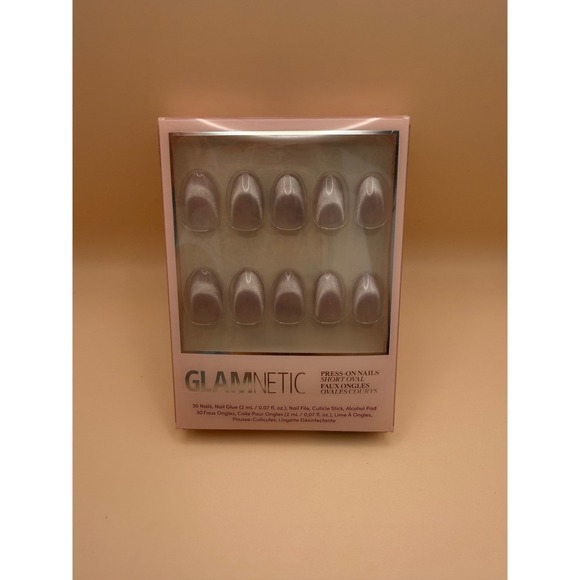 Glamnetic Other - Glamnetic Fairy Dust Press On Nails Short Oval Cat Eye‎ Shimmer 30ct Kit NIB